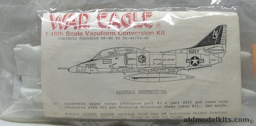 War Eagle 1/48 TA-4J / TA-4F Conversion (For Monogram OA-4 Kit) -  Bagged plastic model kit
